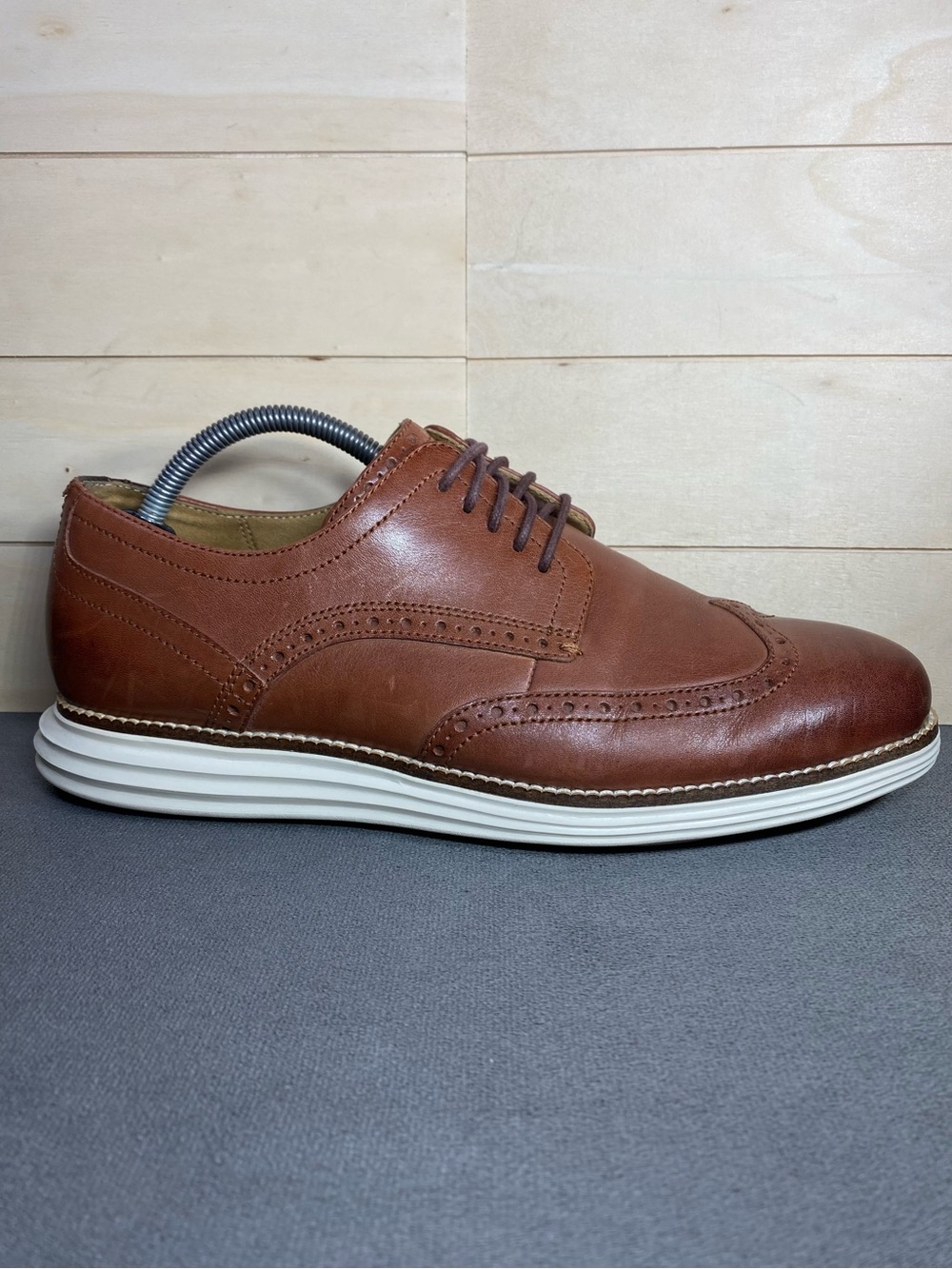 Cole Haan Originalgrand Wingtip Oxfords Men's Size 9 M Dress Shoes Brown Leather